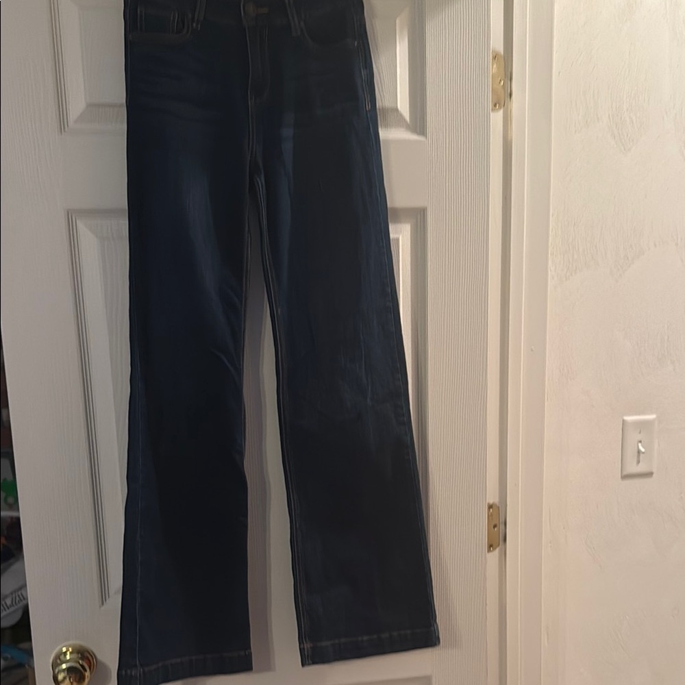 Wax Jean Blue Flare Wide Leg Denim